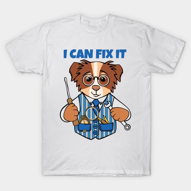 Fix It Handyman DIY Dog T-Shirt by Sue Cervenka